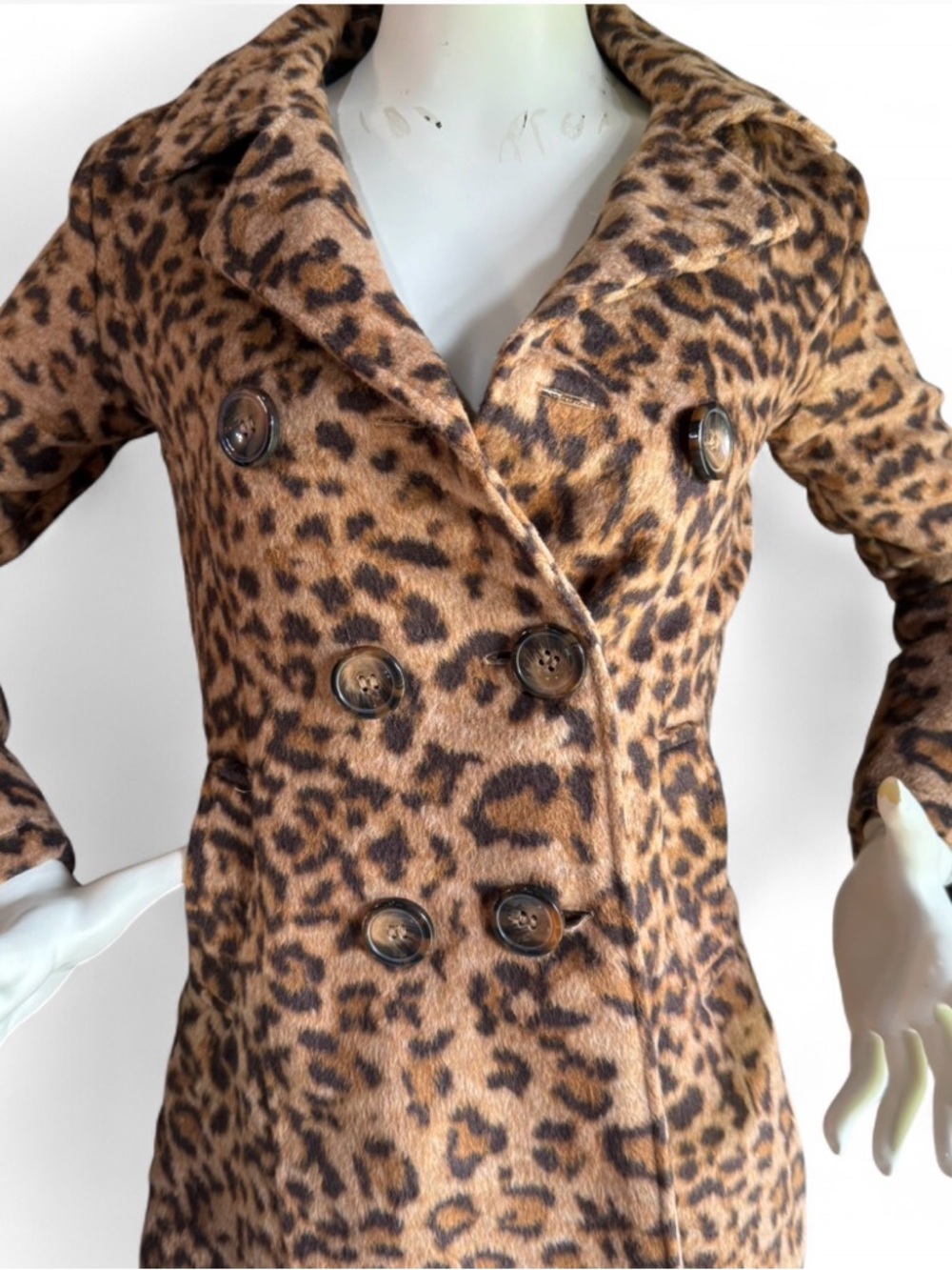 MeJane leopard print coat faux fur “Fran Fine vibes”